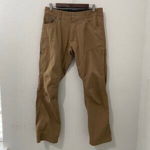 Kuhl Mens Vented Hiking Pants Tan Outdoor Performance 32x29 Measured
